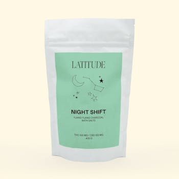 Latitude by 48North - Night Shift Ylang-Ylang Charcoal Bath Salts Blend - 400g